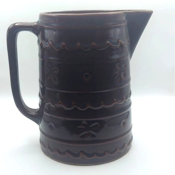 Vintage Marcrest Daisy & Dot Western Stoneware Pitcher Mid-Century Modern - Picture 3 of 8
